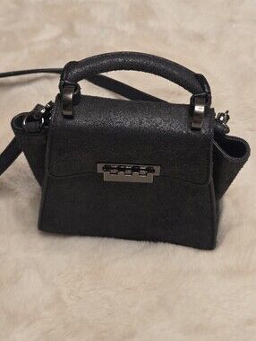 ZAC POSEN Grey Textured Mini Purse